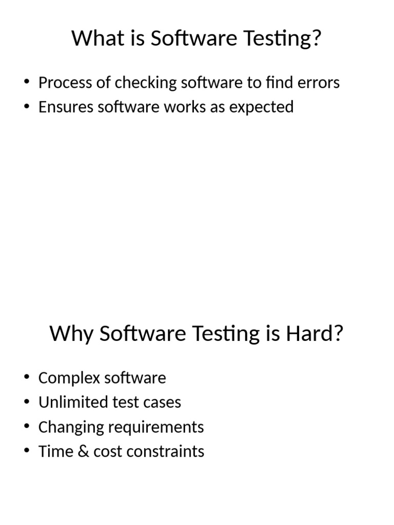 Software Testing BCA | PDF