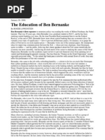 The Education of Ben Bernanke