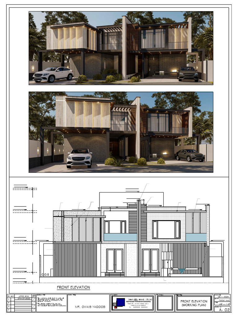 Mr Owais Yaqoob Front Elevation Detail | PDF