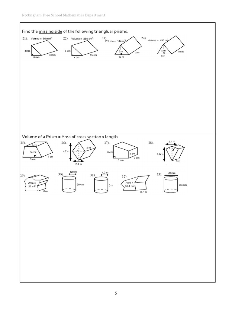 Volume and Surface Area | PDF
