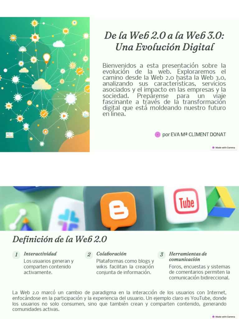 De La Web 20 a La Web 30 Una Evolucion Digital | PDF | web 2.0 ...