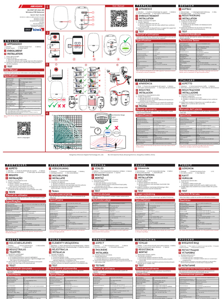 Snelstart Gids Hikvision DS PDP15P EG2 WE | PDF | Code (information)