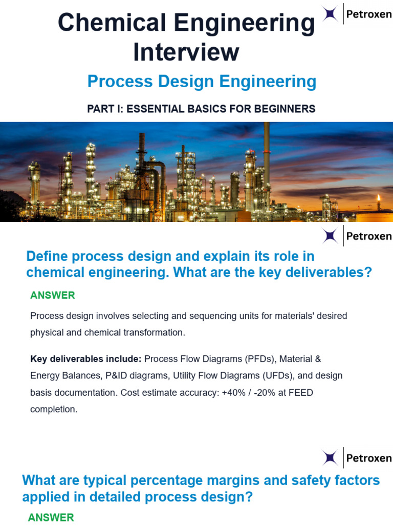Chemical Engineering Interview Q&A - Process Design | PDF | Pump | Heat ...
