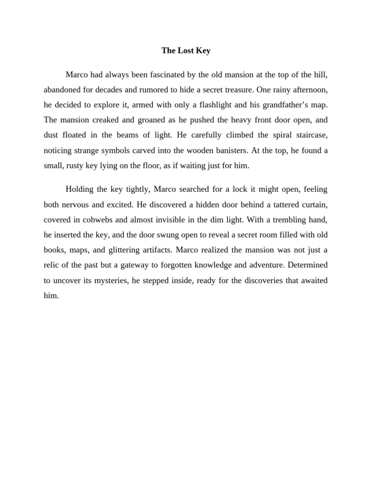 The Lost Key | PDF