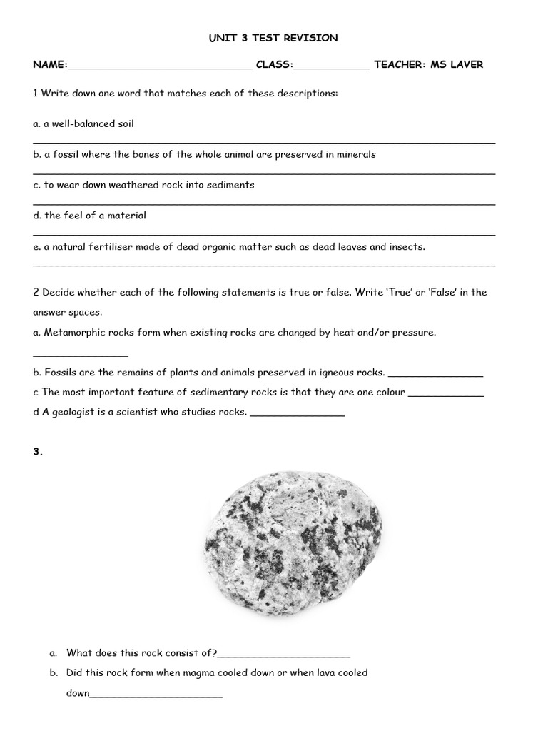 g5 Unit 3 Test Revision (2) | PDF