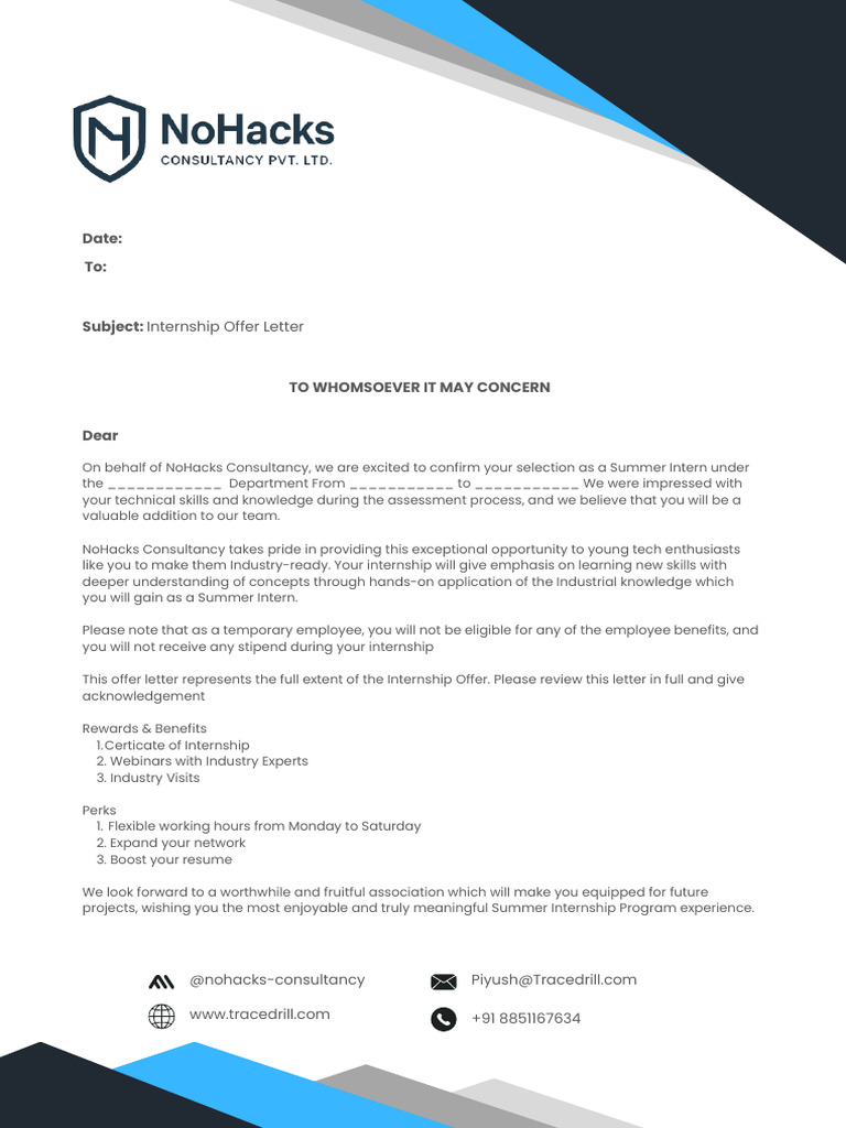 Internship Letter | PDF