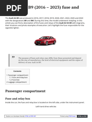audi a4 b9 cigarette lighter fuse Audi A4 b9 HTML | PDF | Anti Lock Braking System