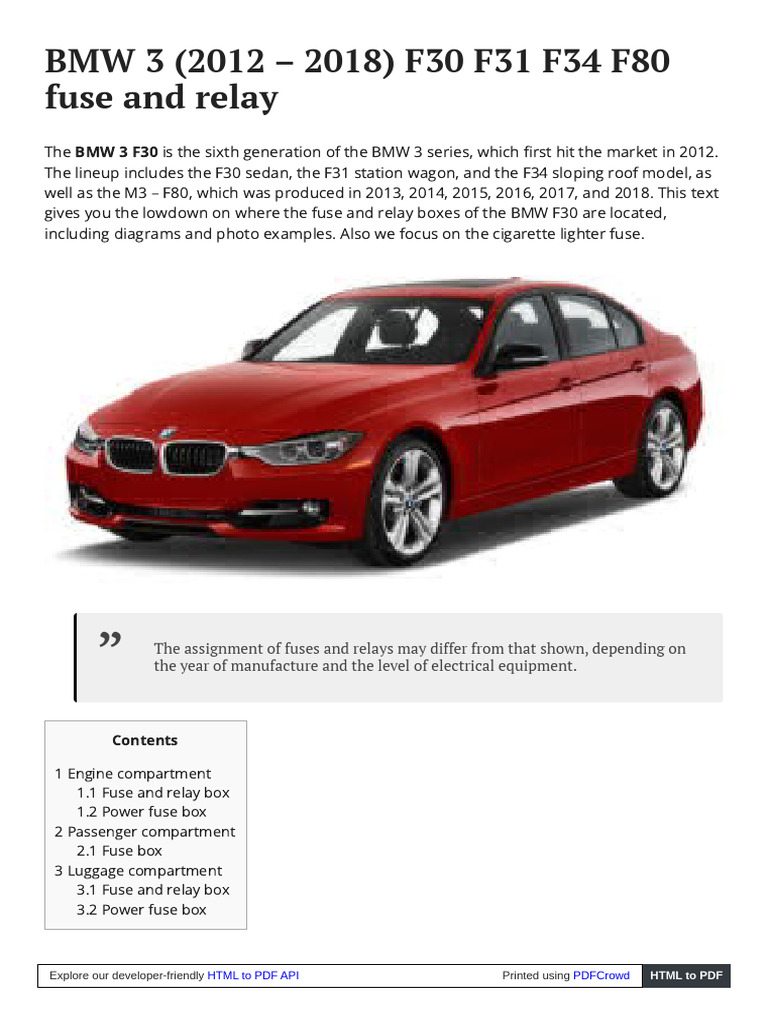 f30 cigarette lighter fuse BMW f30 HTML | PDF | Electrical Connector