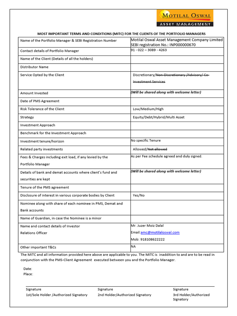 MITC Revised | PDF | Investing | Financial Markets