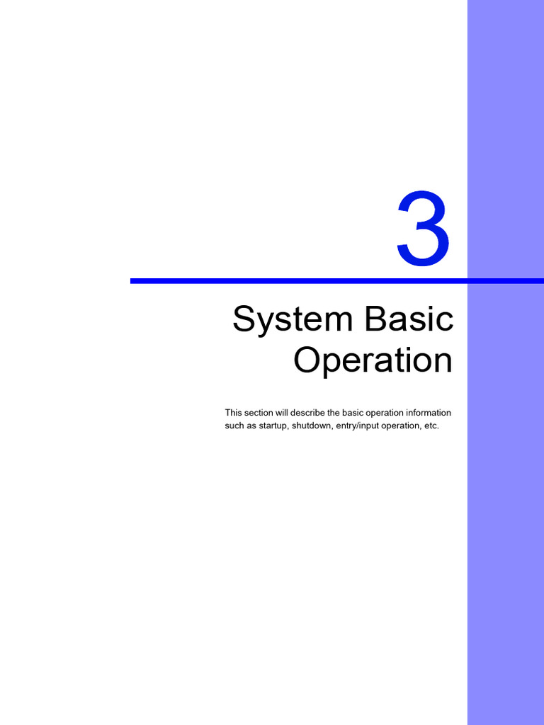 03 System Basic Operation | PDF | Cursor (User Interface) | Menu ...