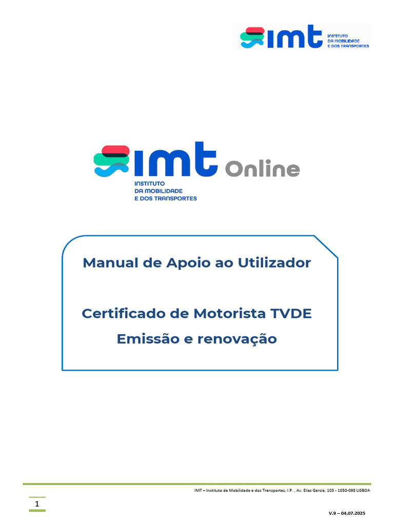Manual Utilizador Motorista TVDE | PDF | Dirigir | Endereço de IP