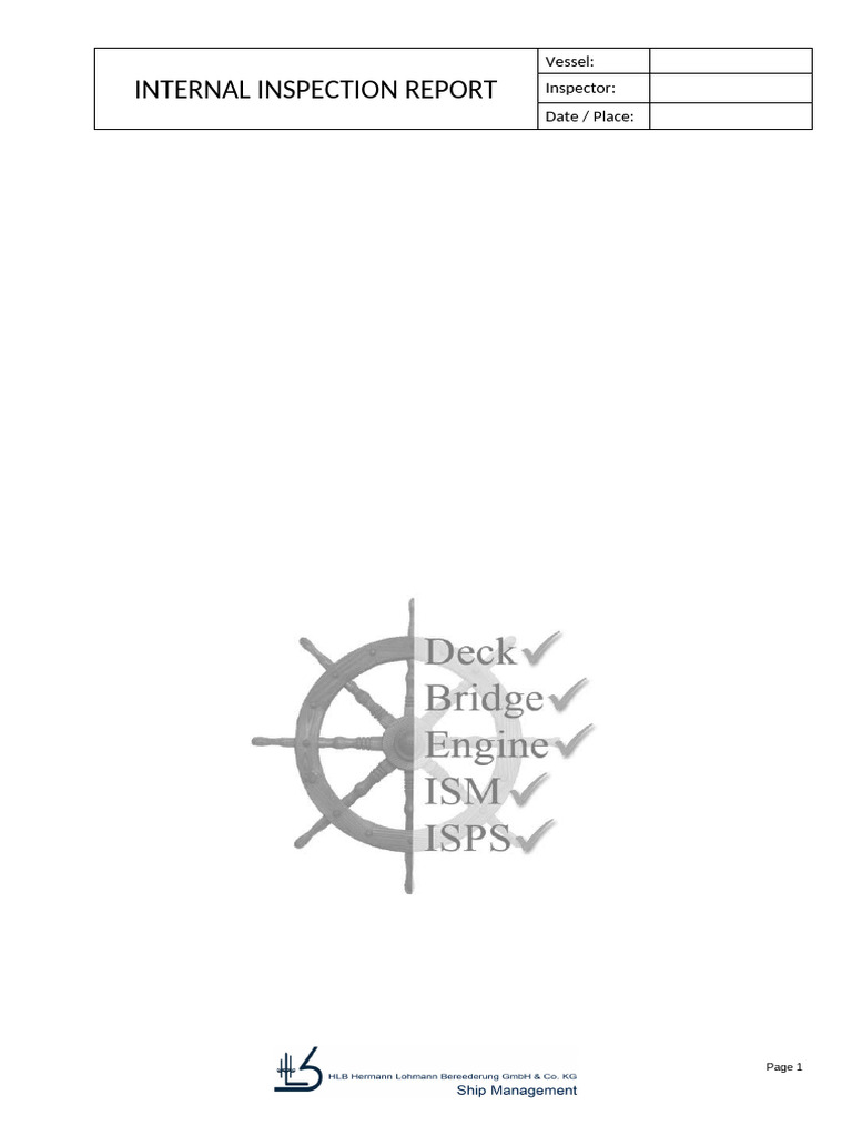 Internal Inspection Report-2 | PDF | Leak | Ships