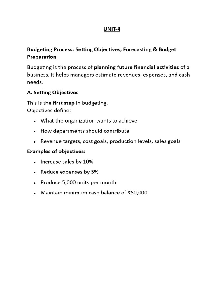 Unit 04 | PDF | Budget | Expense