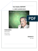 Pak. Studies REPORT: Dr. Abdul Qadeer Khan