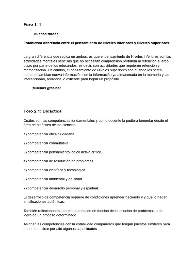 Todos Los Foros | PDF | Aprendizaje | Enseñando