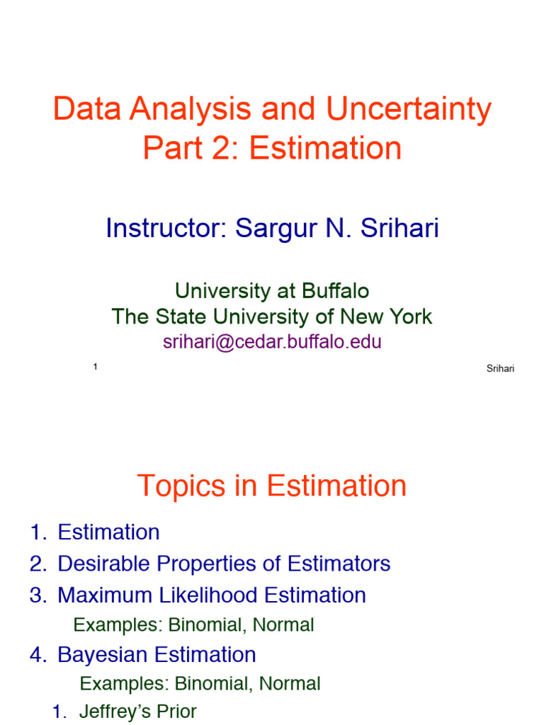 Ch4.2 DataAnal Uncertainty | PDF | Estimation Theory | Bias Of An Estimator