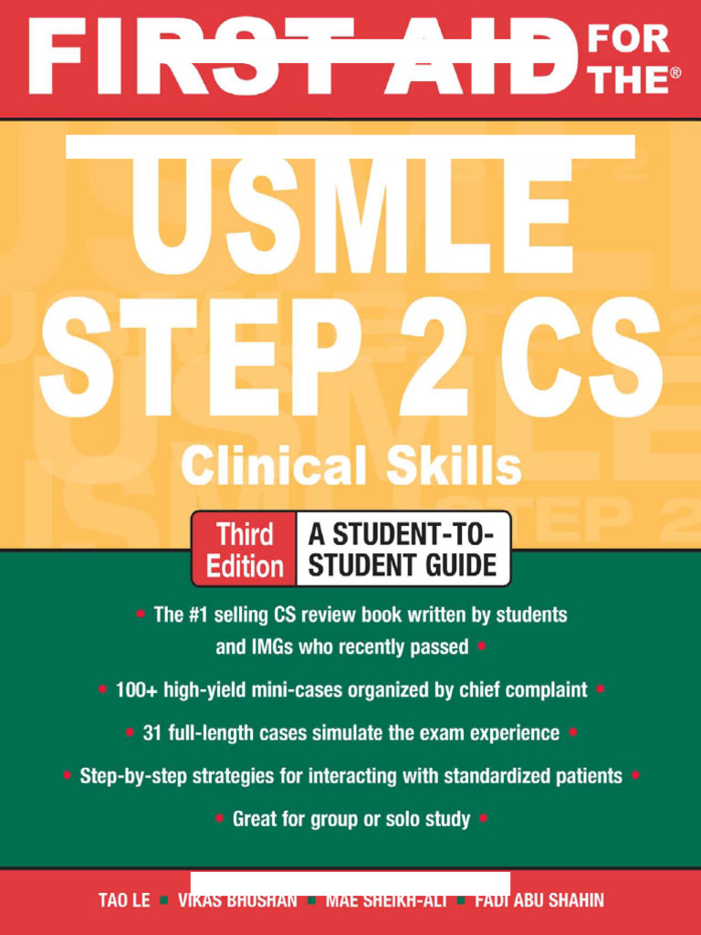First Aid For The USMLE Step 2 CS (3rd Edition) Sheikh-Ali PDF | PDF ...