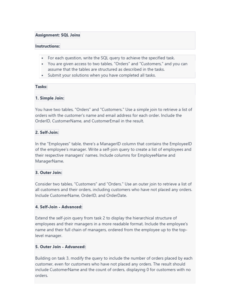 Assignment-05 (JOIN Operations) | PDF