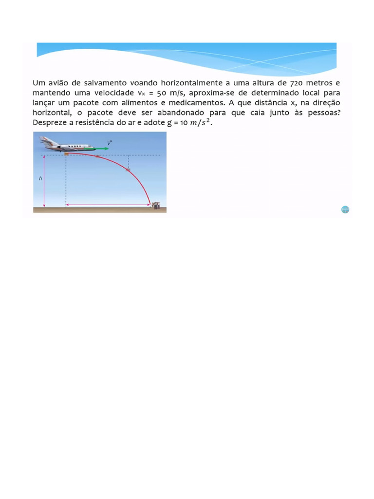 Resolucao Exercicio Lançamento Horizontal | PDF