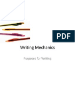 Writing Mechanics Purpose