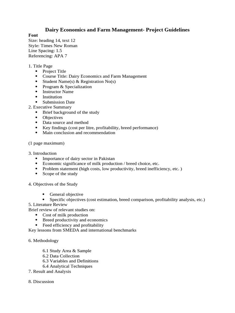Project Guidelines | PDF