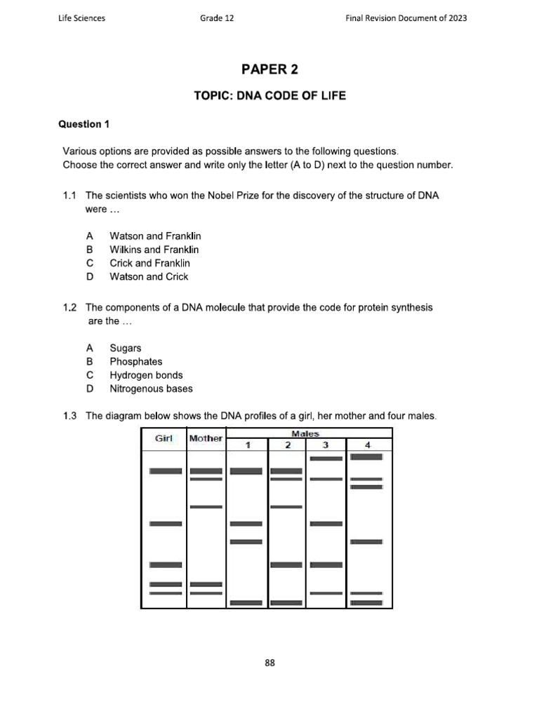 Dna Code of Life Activiies | PDF