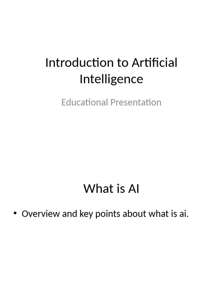 Introduction To Artificial Intelligence | PDF