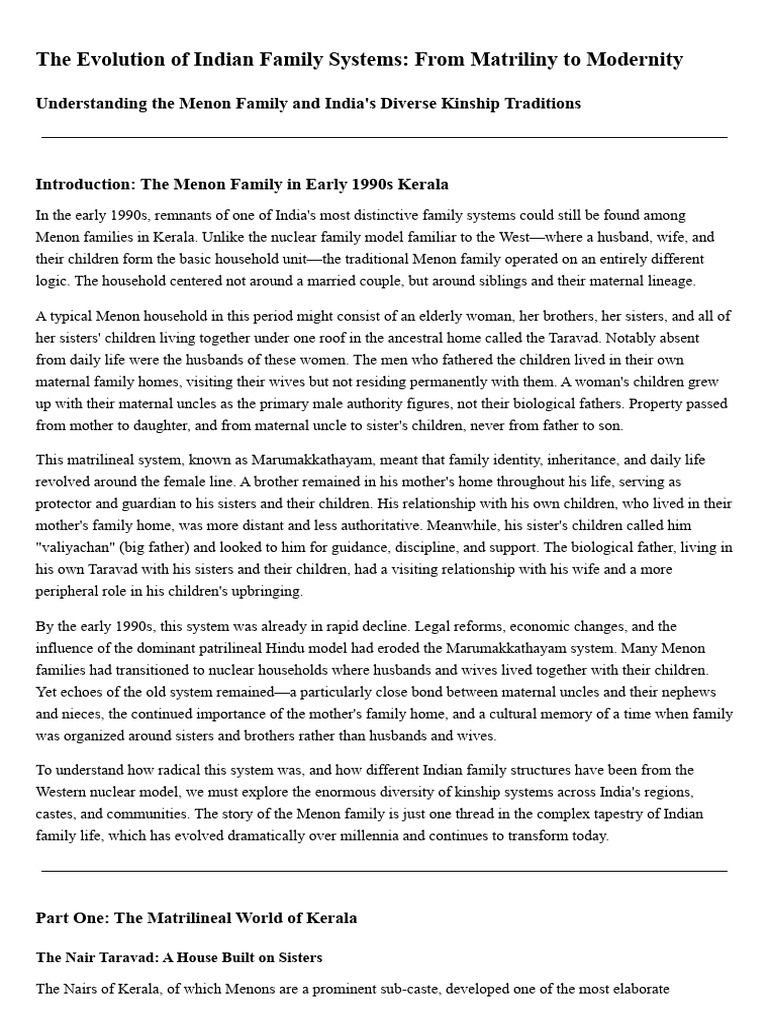 Evolution of Family Systems and Marriage in India | PDF | Family ...