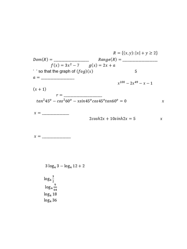 Maths Chapter 3 Summary Practice Exercise Questions | PDF | Logarithm ...