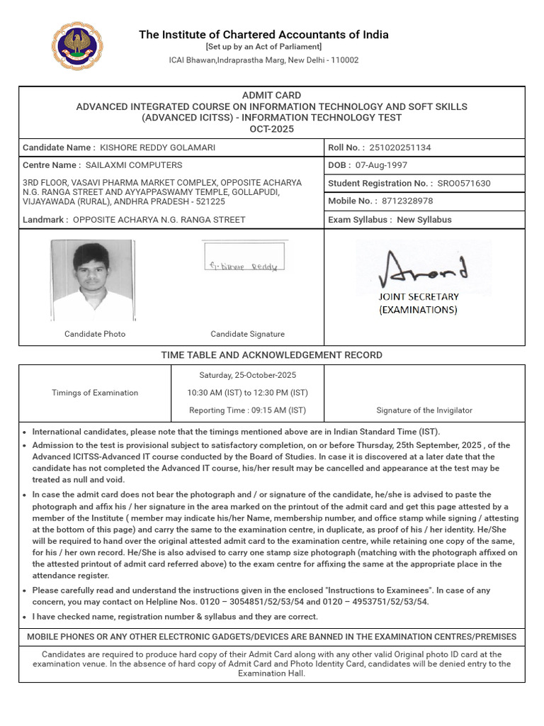 AdmitCard 251020251134 | PDF | Identity Document