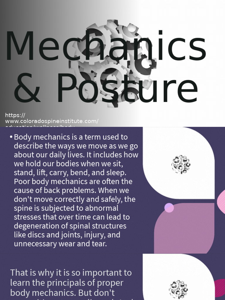 UNIT 1 WEEK 4 Mechanics Posture Autosaved | PDF | Chair | Pillow