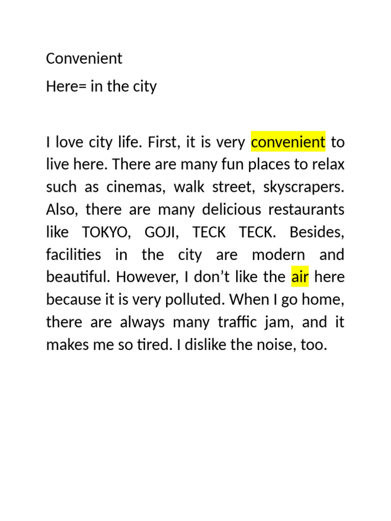 Convenient | PDF