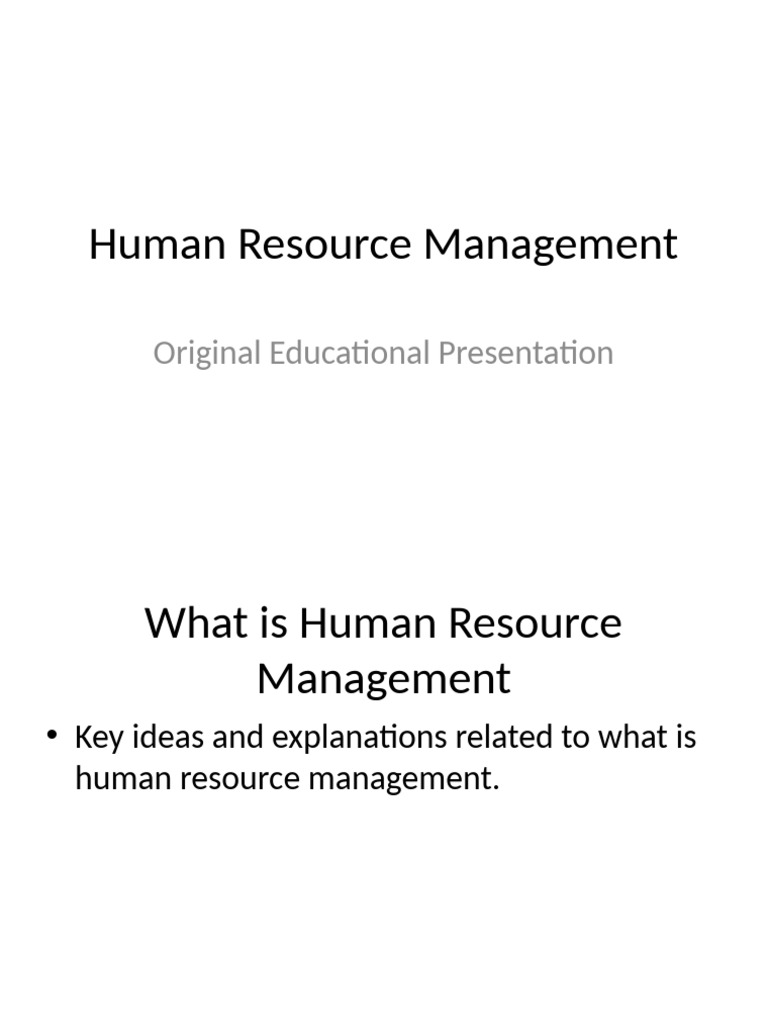 Human Resource Management | PDF