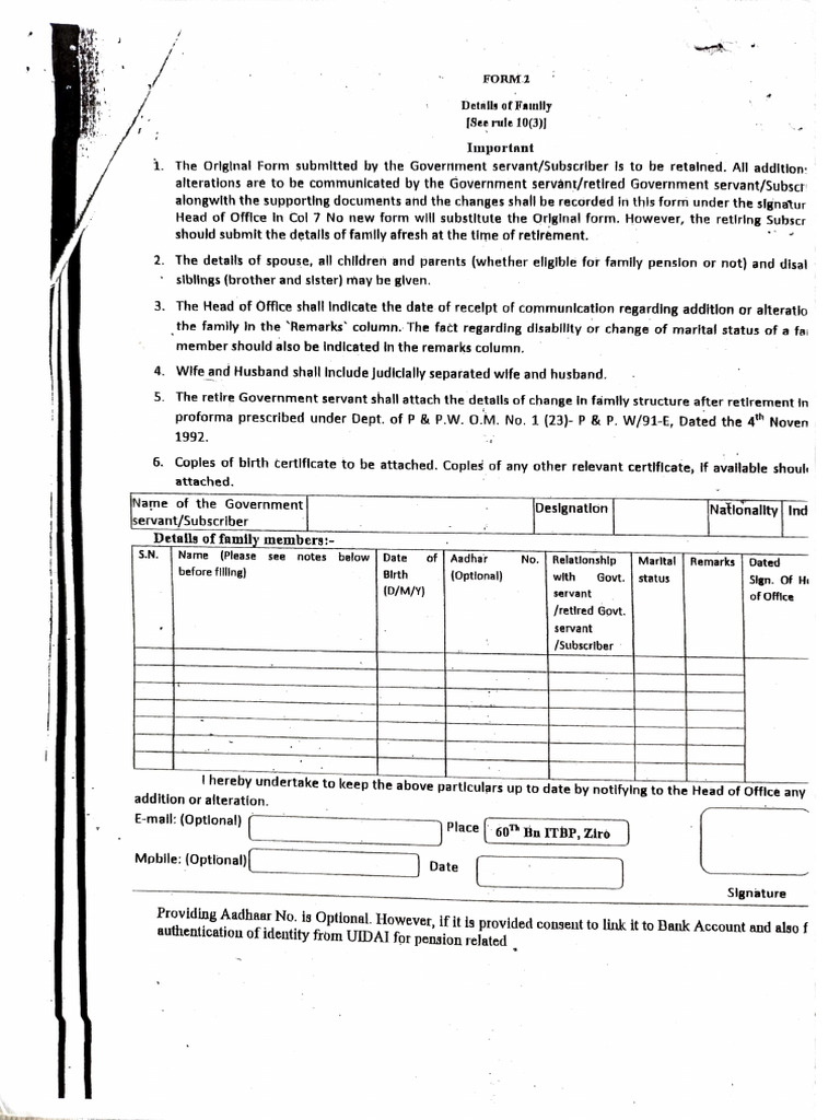Form No 3 | PDF