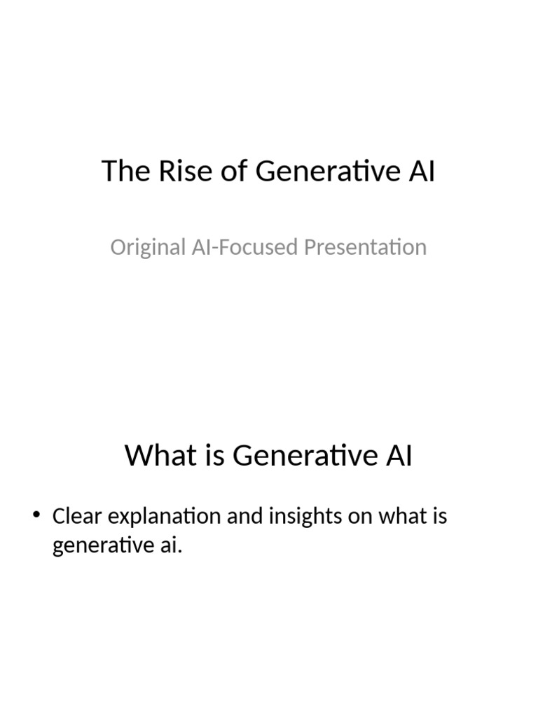 The Rise of Generative AI | PDF