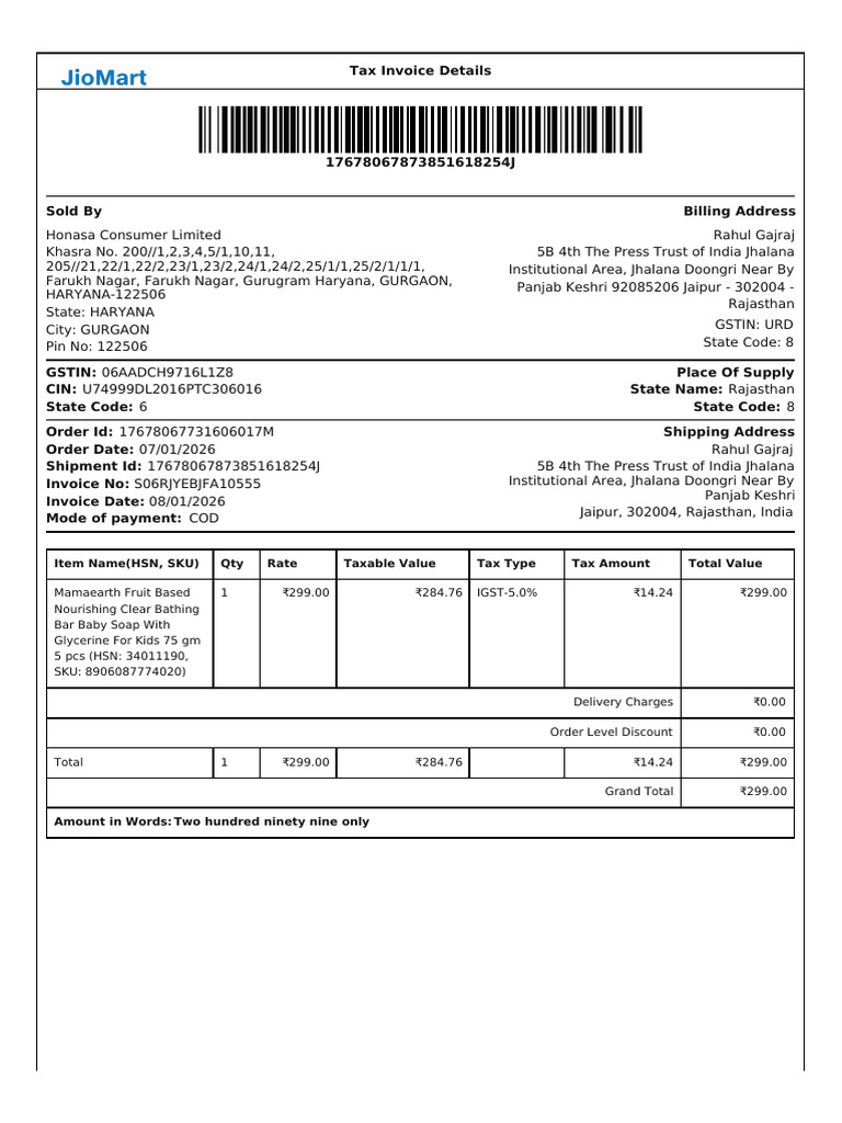 17678067873851618254 j | PDF | Invoice | Taxes