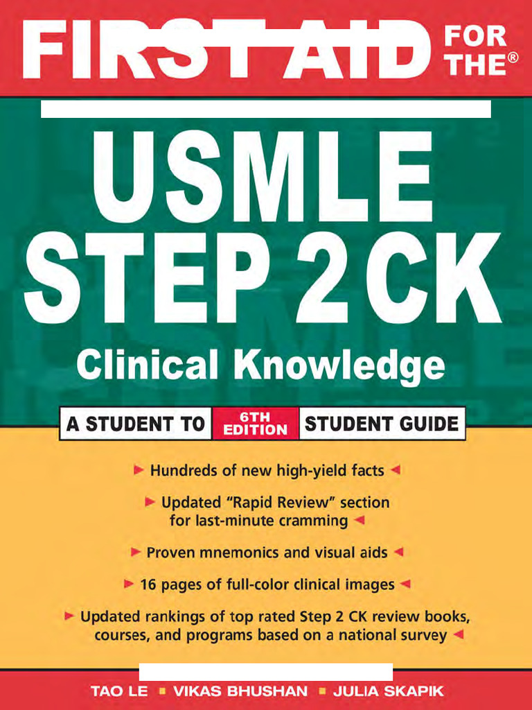 First Aid For The USMLE Step 2 CK (6th Edition) Skapik PDF | PDF