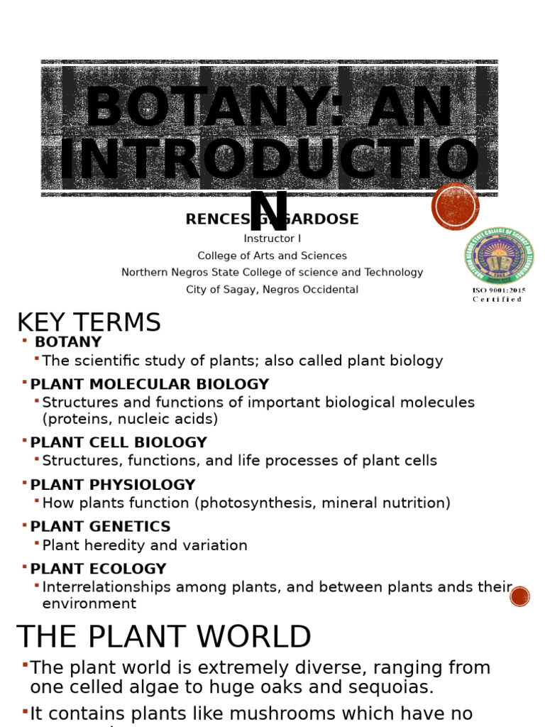 1 Intro to Botany | PDF | Science | Plants