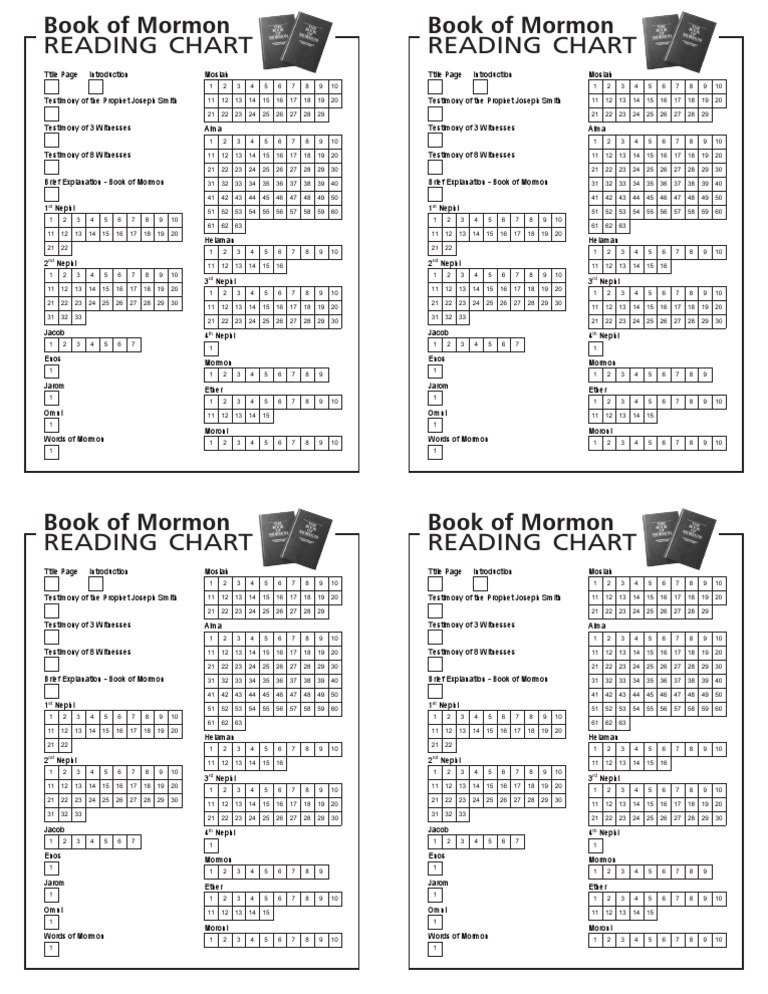 Book of Mormon Reading Chart | PDF | Book Of Mormon | Mormonism