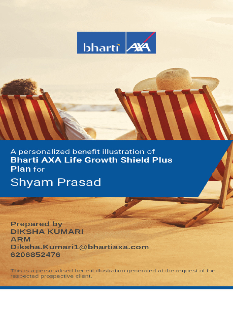 Shyam Prasad_Bharti AXA Life Growth Shield Plus Plan | PDF