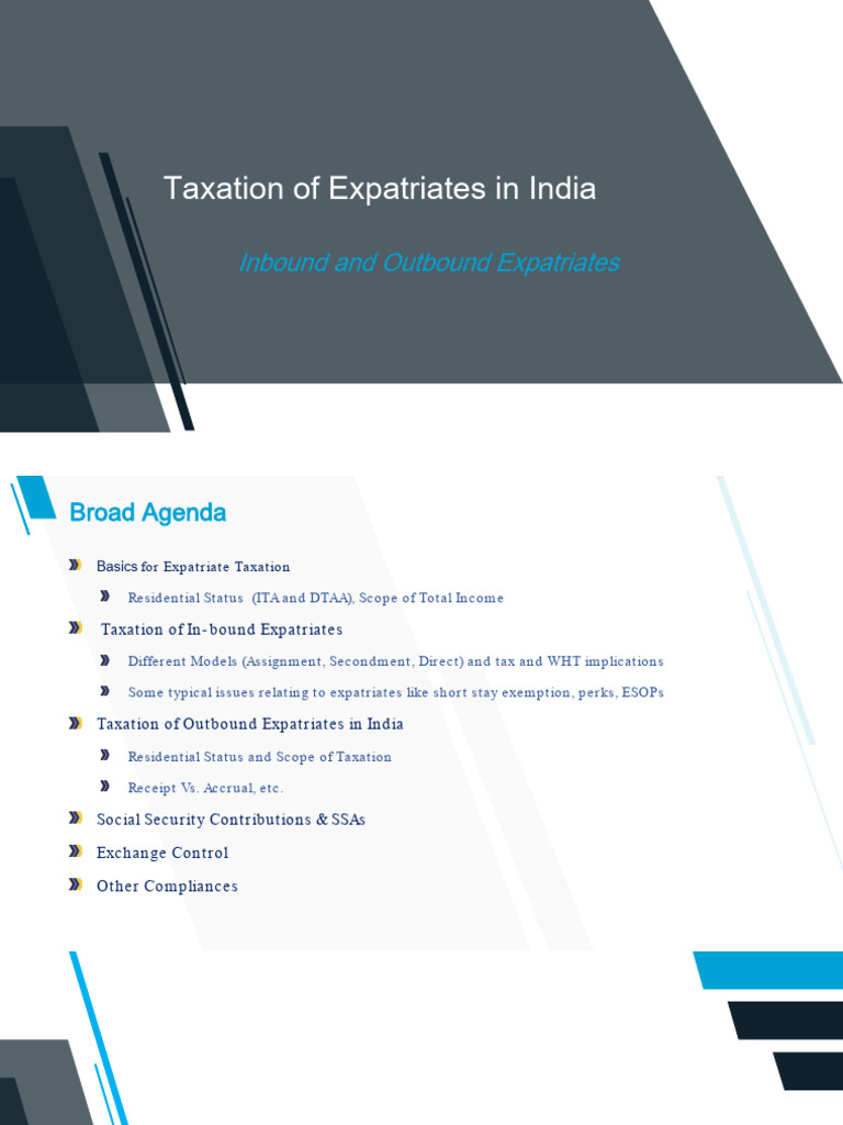 Taxation Expatriates India MM | PDF | Travel Visa | Immigration