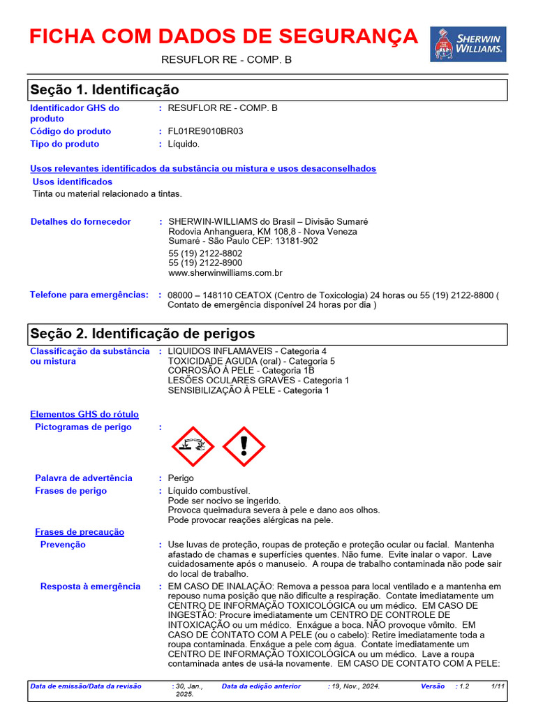 Resuflor Re Comp B - Sherwin Williams - Fl01re9010br03 | PDF ...