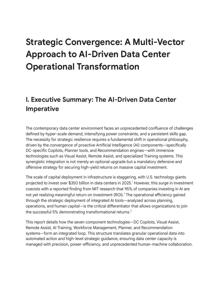 Strategic AI For Data Center Operations | PDF | Artificial Intelligence ...