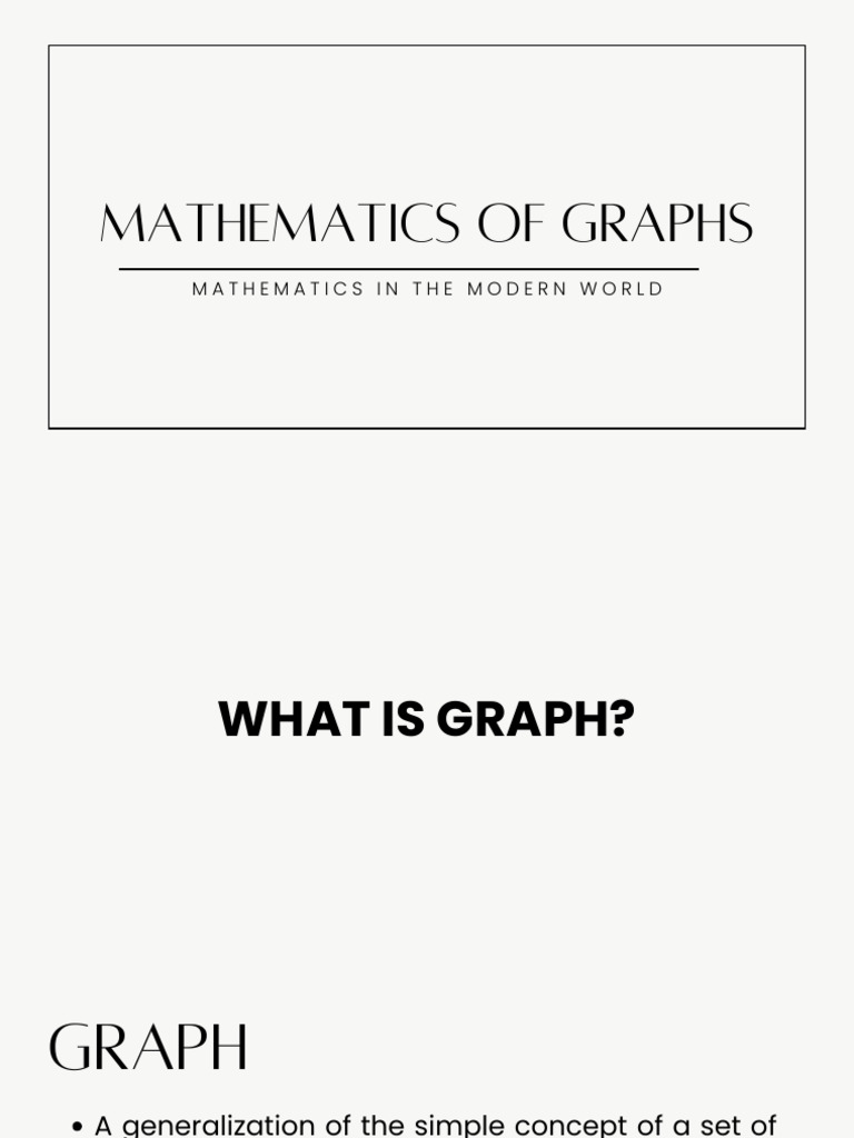Mathematics of Graphs 1 | PDF | Vertex (Graph Theory) | Mathematical ...
