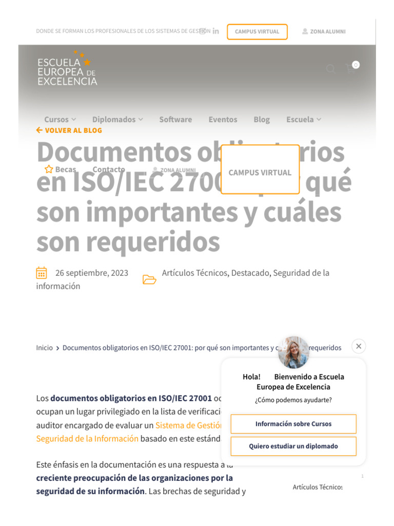 Documentos Obligatorios en ISO - IEC 27001 - Por Qué Son Importantes y ...