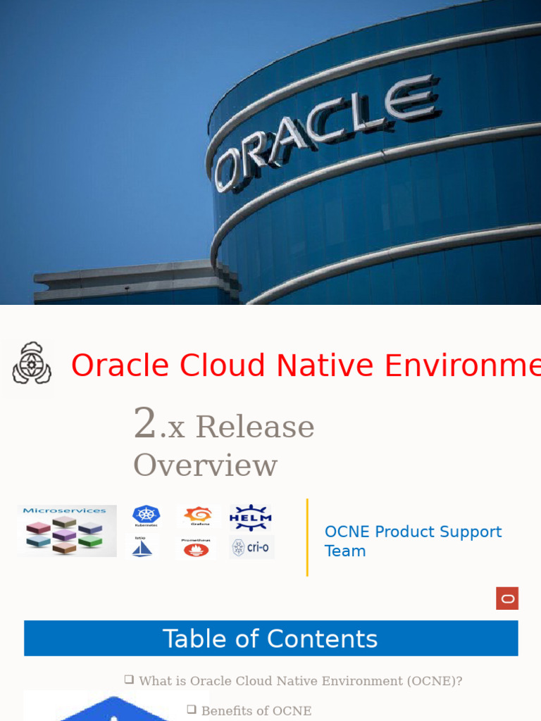 Oracle Cloud Native Environment 2.x Release Overview | PDF | Computer ...
