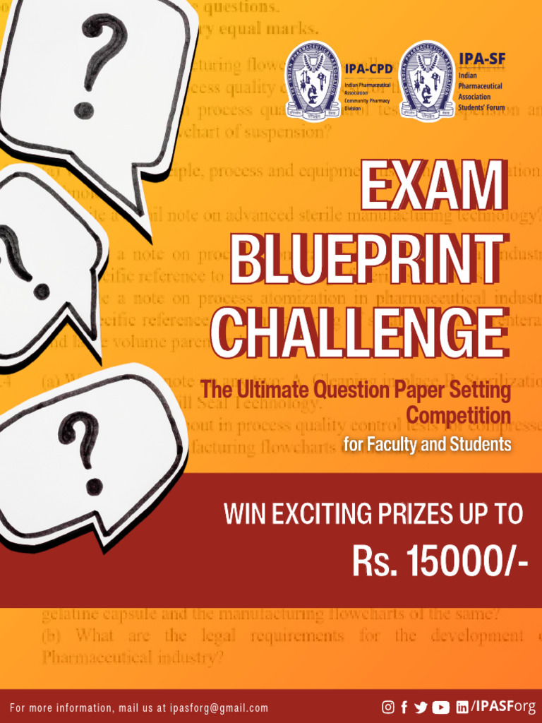 Exam Blueprint Challenge | PDF | Tablet (Pharmacy) | Critical Thinking