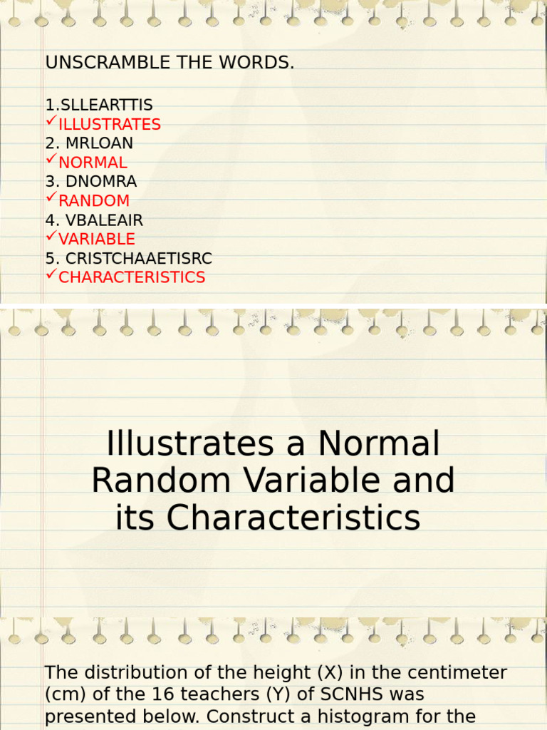Illustrate Normal Random Distribution | PDF | Normal Distribution ...