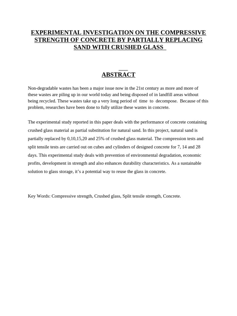 Experimental Investigation On The Compressive Strength of Concrete by ...
