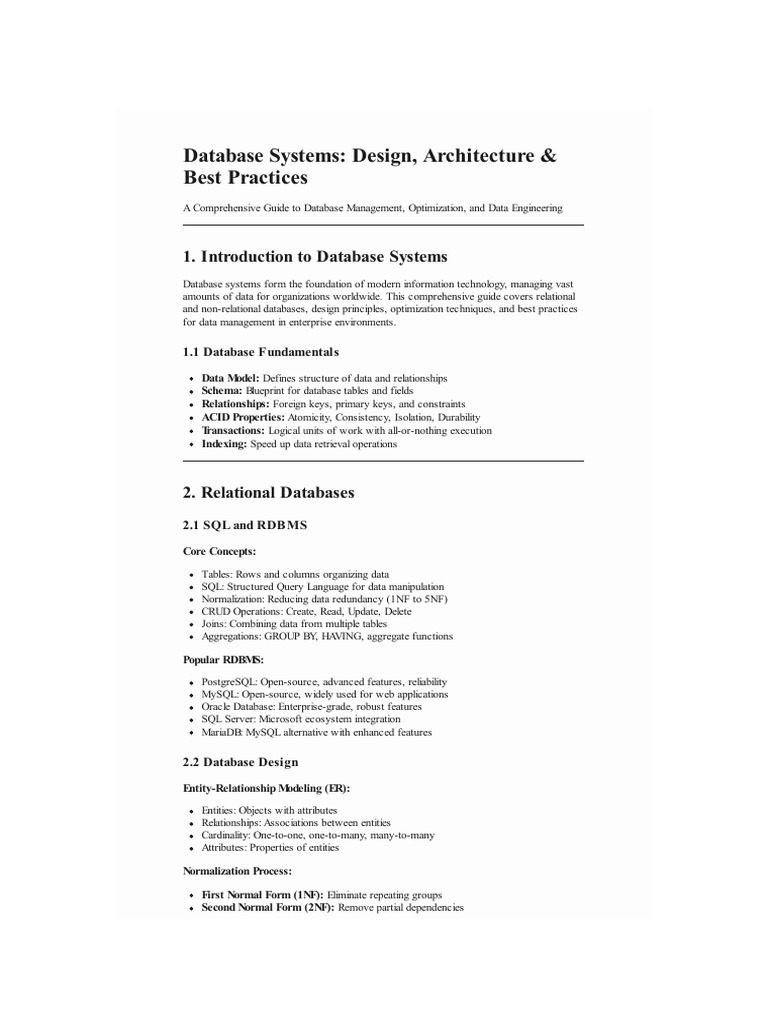 Database Systems Complete 2026 | PDF | Databases | Relational Database